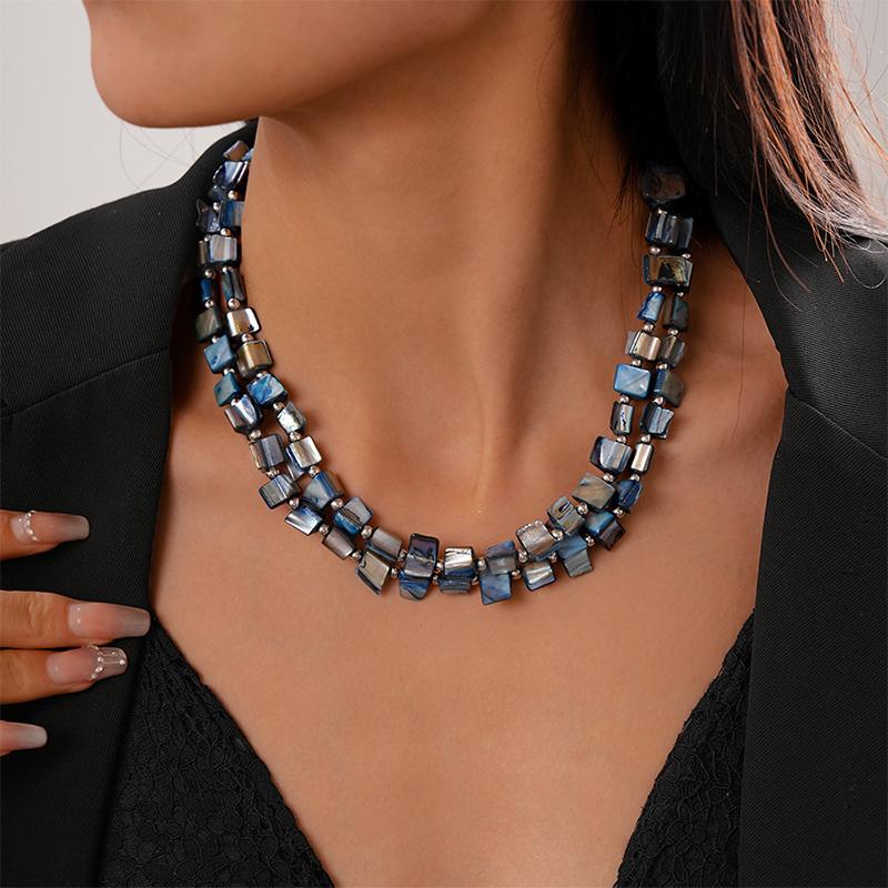 Irregular Colorful Necklace Women Jewelry Geometry Accessories Party Gifts