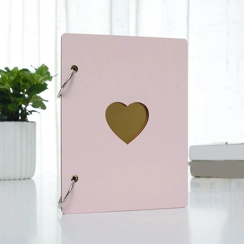 6palcové DIY dřevěné fotoalbum Vzpomínky Život Fotokniha Scrapbooking Kniha záznamů Dárek k výročí Fotoalbum
