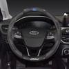Car 3D Embossing Carbon Fiber Steering Wheel Cover Ford Mondeo F150 Fusion Mustang EXPLORER ESCAPE EDGE Fiesta Focus Kuga Ranger