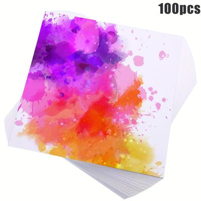 100 Sheets of Drawing Paper for Oil Pastel,7.8*7.8in (94lb/200gsm)Professional Painting Supplies