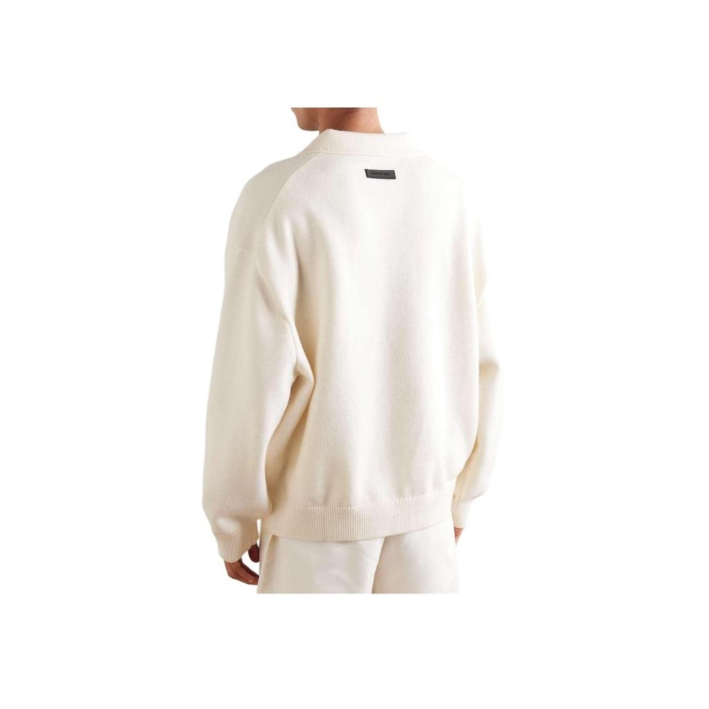 Fear of God Essentials Strickpolo Cloud Dancer Herren Oberteile Creme 192BT232181F