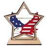 Artistic Wooden Star Desktop Ornament July 4th American Flag Table Display For National Holiday Decors