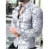 Long Sleeve Shirt with Snowflake Print, Stylish Winter Casual Essential