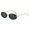 Fashion Men Sun Shading Oval Sunglasses Women Summer Travel Frameless Eyeglasses Round Fashion Shades UV400 Eyewear