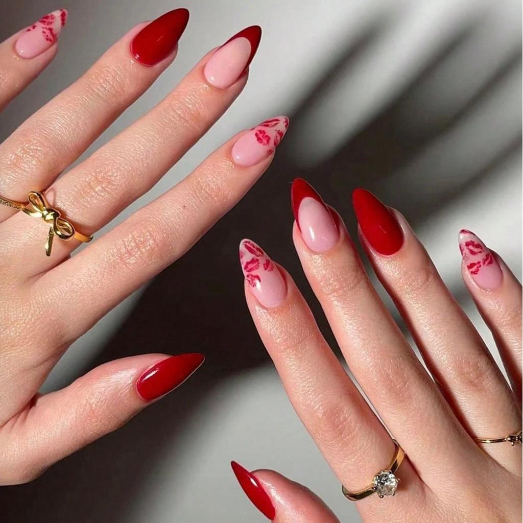24pcs Wearable False Nail Spring Summer Short Oval Nails Art Colorful Flower Design Press on Nails Tips Finished Fake Nail Sets