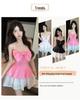 Bow-Knot Sling Dress with Chest Pads: Slim Fit, Waist-Cinching A-Line Short Skirt