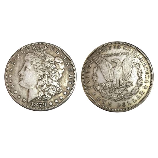Simülasyon Sahte Morgan Bir Dolar Hatıra Parası Üfleme Halkası Koleksiyon Hediye