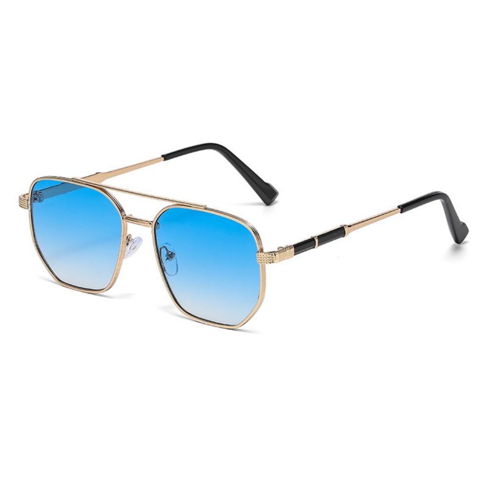 Polarized Sunglasses Lightweight Double Bridge Sunglasses Metal Frame Sunglasses Modern Uv Eyewear For Driving Outdoor Sunny