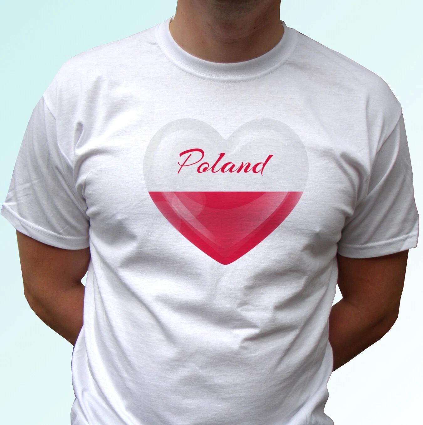 Poland Heart kids boys T-Shirt top flag gift tee Polska koszulka s s kids sizes 100