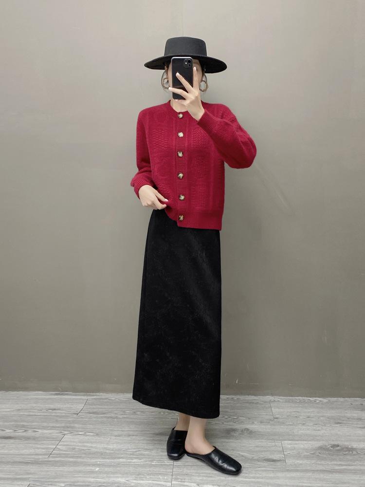 Women's Cashmere Knitwear: Loose Cardigan for Autumn-Winter