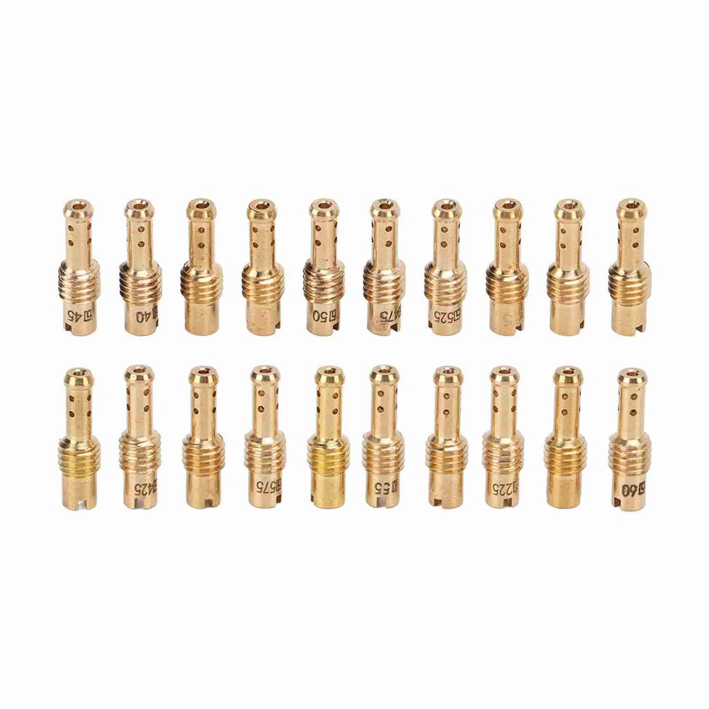 20PCS Carburetor Slow Pilot Jet Kit 12.5‑60 Metal Replacement for MIKUNI VM TM TMX Carbs