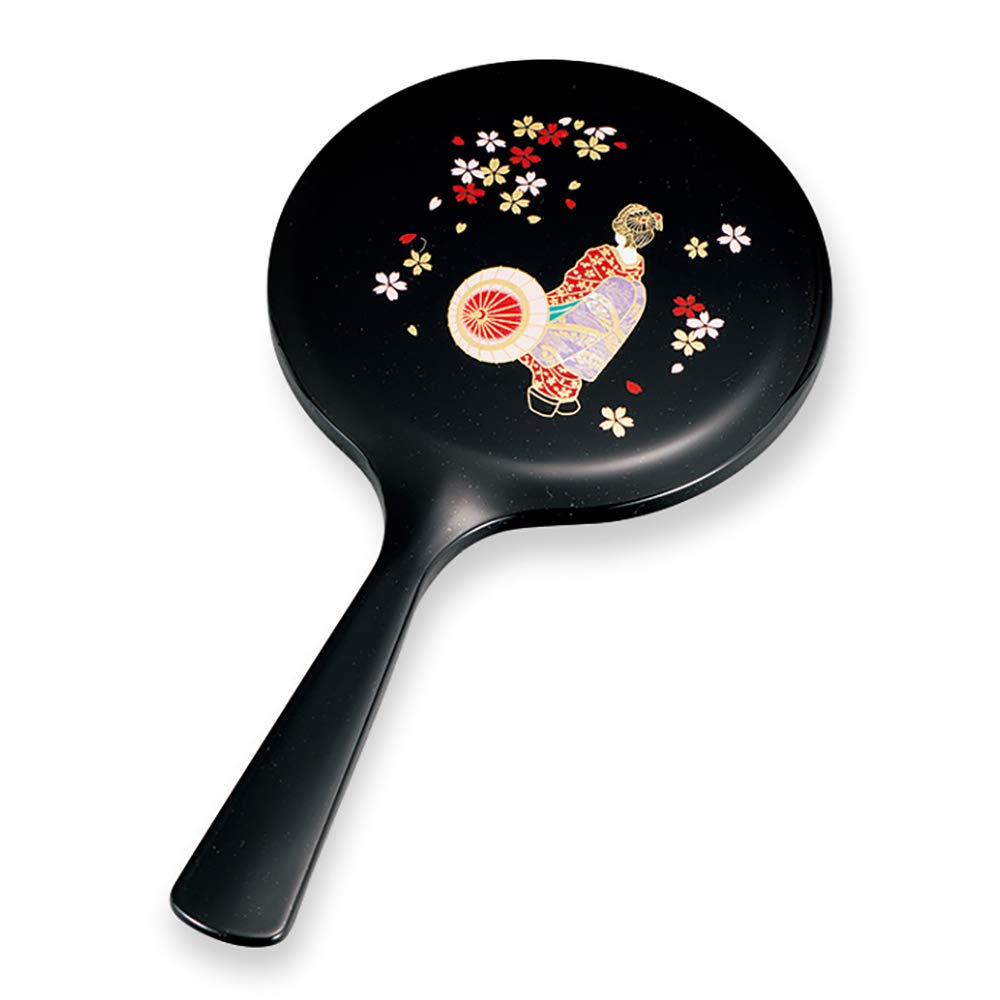 

Mitani Yamanaka Lacquerware Yamanaka Maiko Miyabi Hand Mirror, Black, 20.5cm, Lacquer, Design, Mirror, Small, M17249-2 чёрный