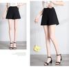 Women's High Waist Wide-Leg Summer Shorts - White A-Line, Black Slim Style, All-Match and Loose Fit