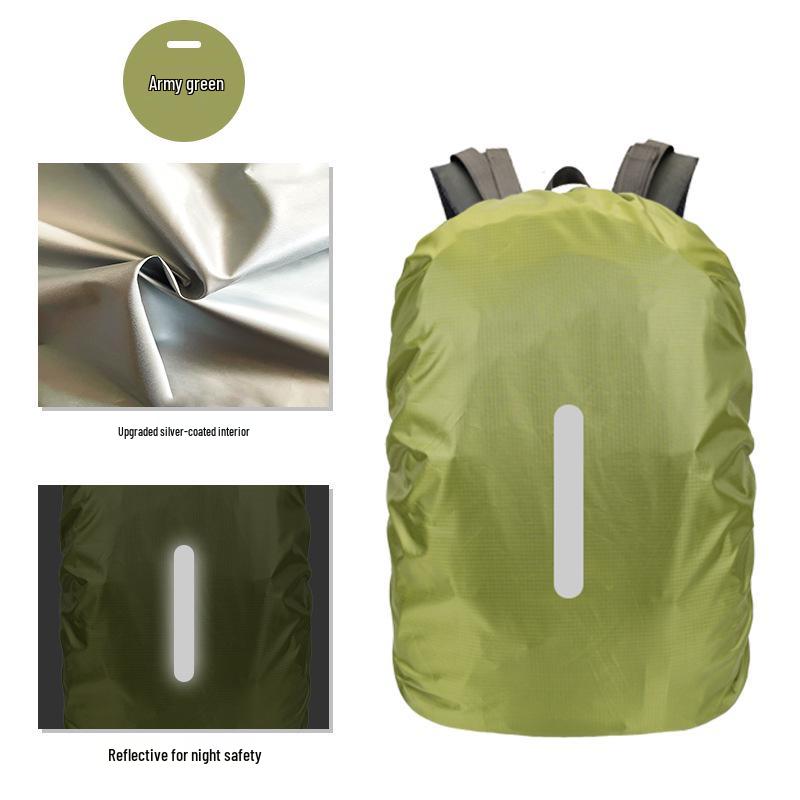 Reflektierende Wasserdichte Rucksack-Regenhülle - Schutz für Outdoor-Bergsteigen & Schultaschen.