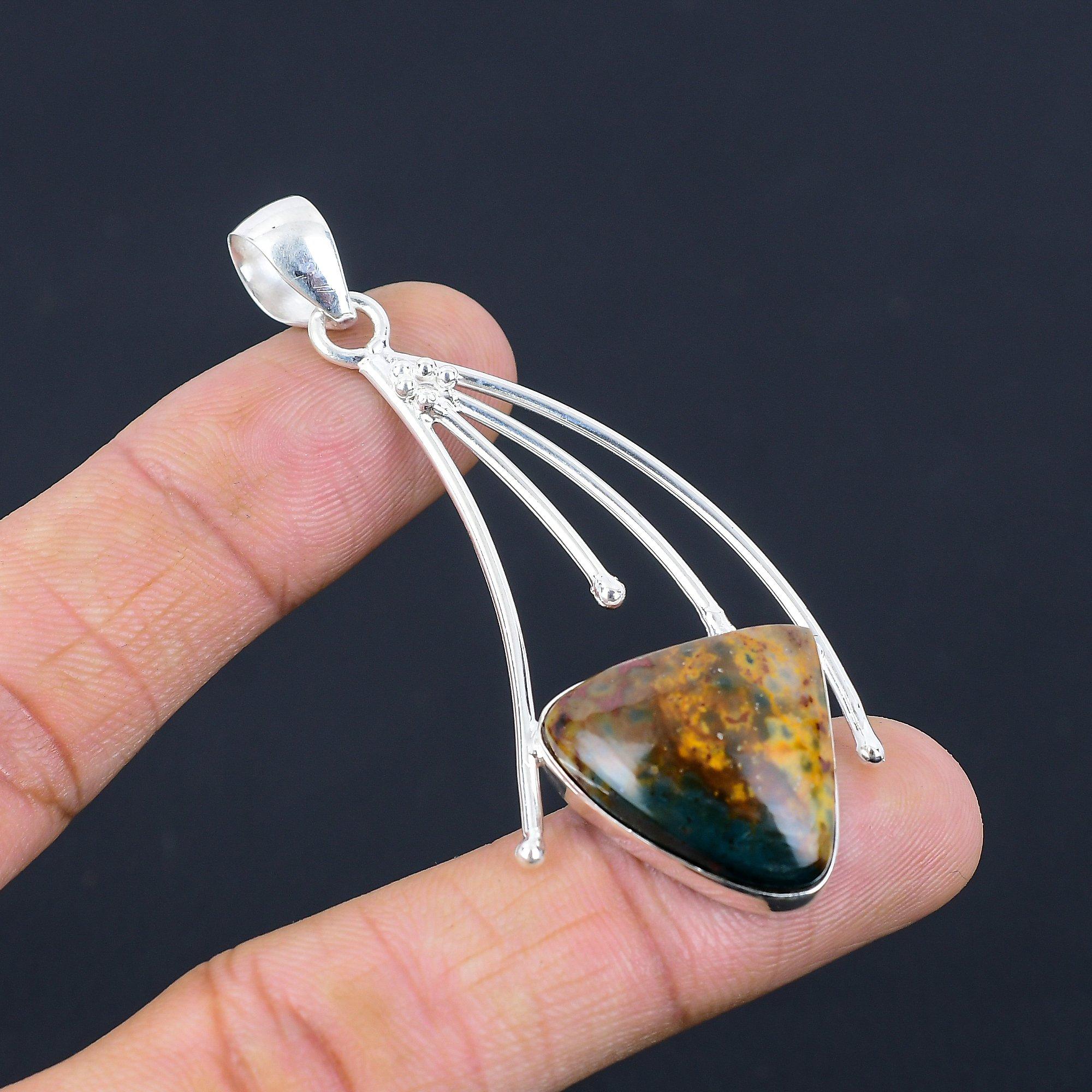 Скидка к Женскому дню Натуральный кровавик 925 пробы стерлинговое серебро Оправа Новый кулон Украшение