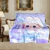 1 Stück LABUBU Decke, Bedruckte Wohndecke - Weiche Decke Geschenk für Familie, Waschbare Sofa-Bettdecke