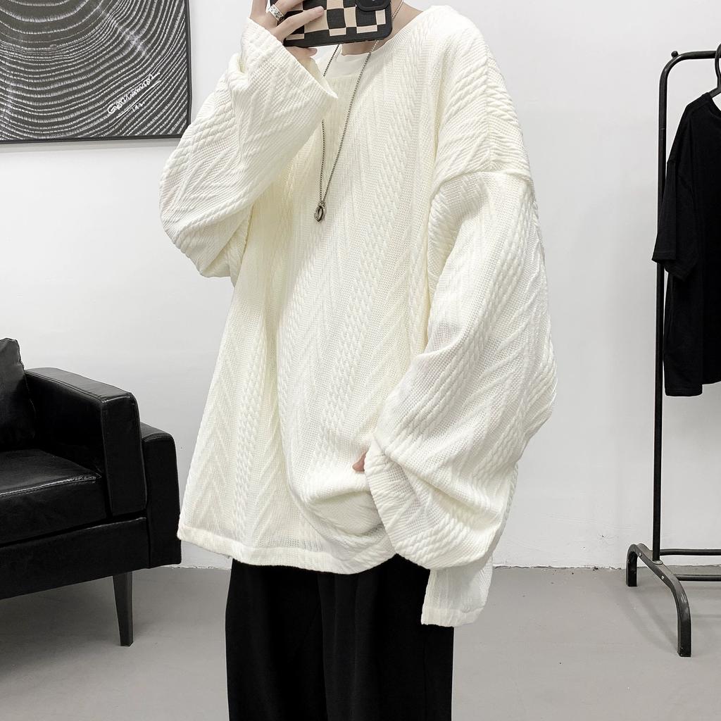 Sweater Men Oversize Knit Pull Homme O-neck Male Knitted Sweater Men Jumper Harajuku Casual Streetwear Korean Men Sweaters