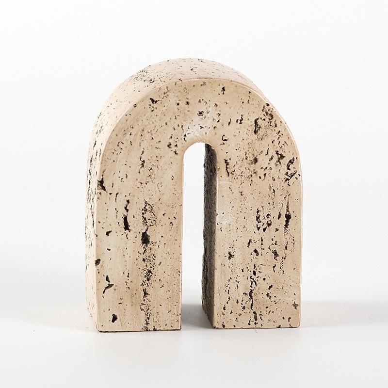 

Стиль ваби-саби Геометрическая имитация желтого травертина Художественные украшения Минималистский средневековый дом Резиденция Отель Модель Кабинет Украшение