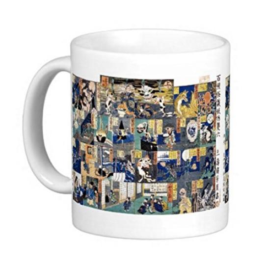 Utagawa Hundred Ghost Stories and Monsters Photo Mug Yoshikazu's "One Sugoroku" Mug (Ukiyo-e Series)