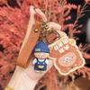 Bear Wearing Little Hat Cartoon Design Keychain For Car Keys And Decor Couples