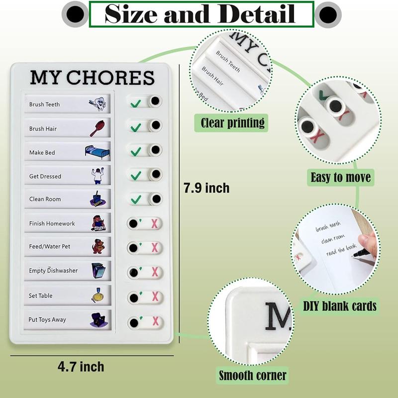 Reusable My Chores Checklist Task Board Daily Schedule Planner Memo Chore Chart Kid Responsibility Behavior Self Discipline Card