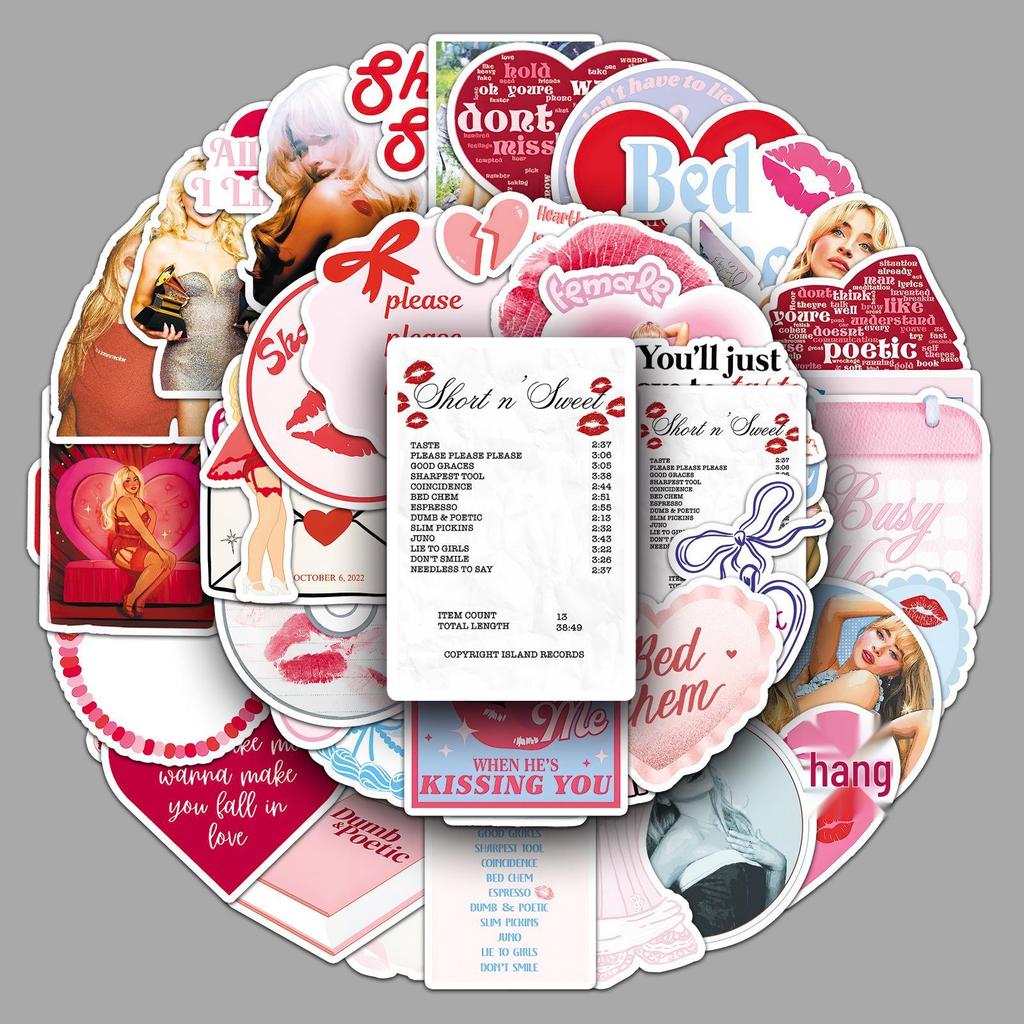 50 Sabrina Carpenter Stickers for DIY, Journals, Laptops & Phone Cases