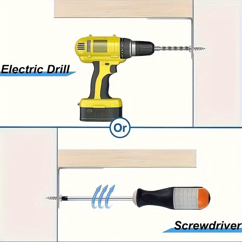 20Pcs Metal L-Shaped Angle Brackets - Right Angle Support Corner Braces with Screws for Furniture Shelves Wardrobe Table Chair Repair & Reinforcement