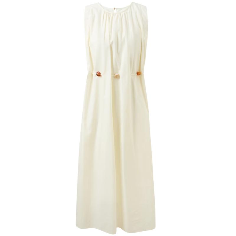 Sancai Lyocell French Sleeveless Round Neck Maxi Dress S