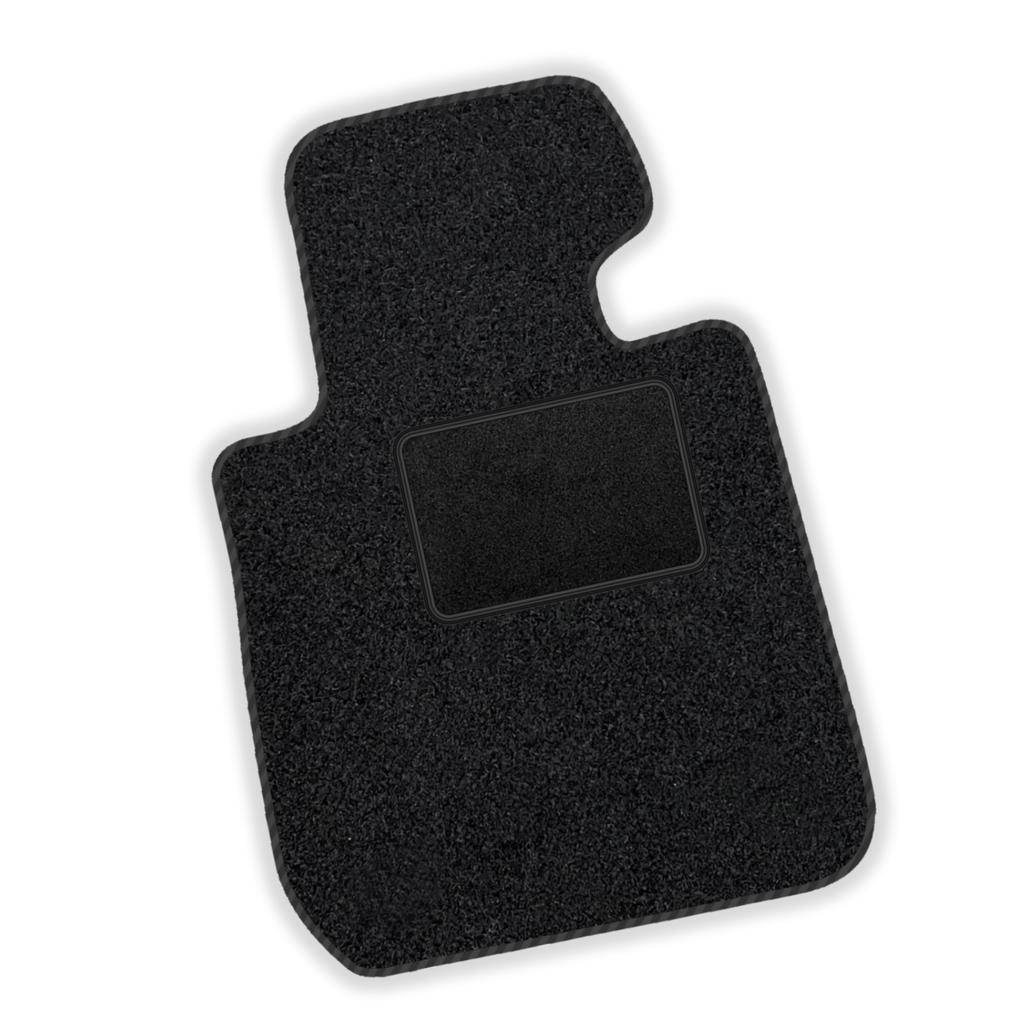 Velour Driver Floor Mat - Car Mat Fits: Renault Captur I 2013-2019 Black Piping
