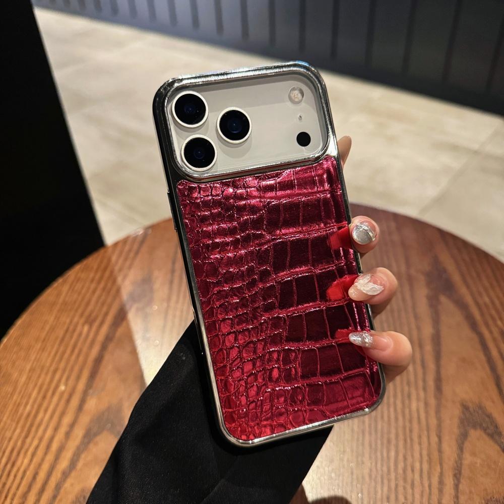 for For Iphone 17 Pro Max Case  Crocodile Pattern Plating Case For For Iphone 16 17 Air 14 1 Plus 11 13 12 Pro Max Leather Cover iPhone 14 Plus