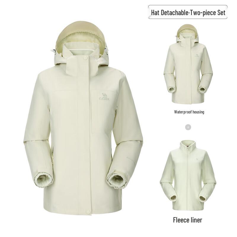 CAMEL Women's 3-in-1 Fleece Lined Hiking Jacket