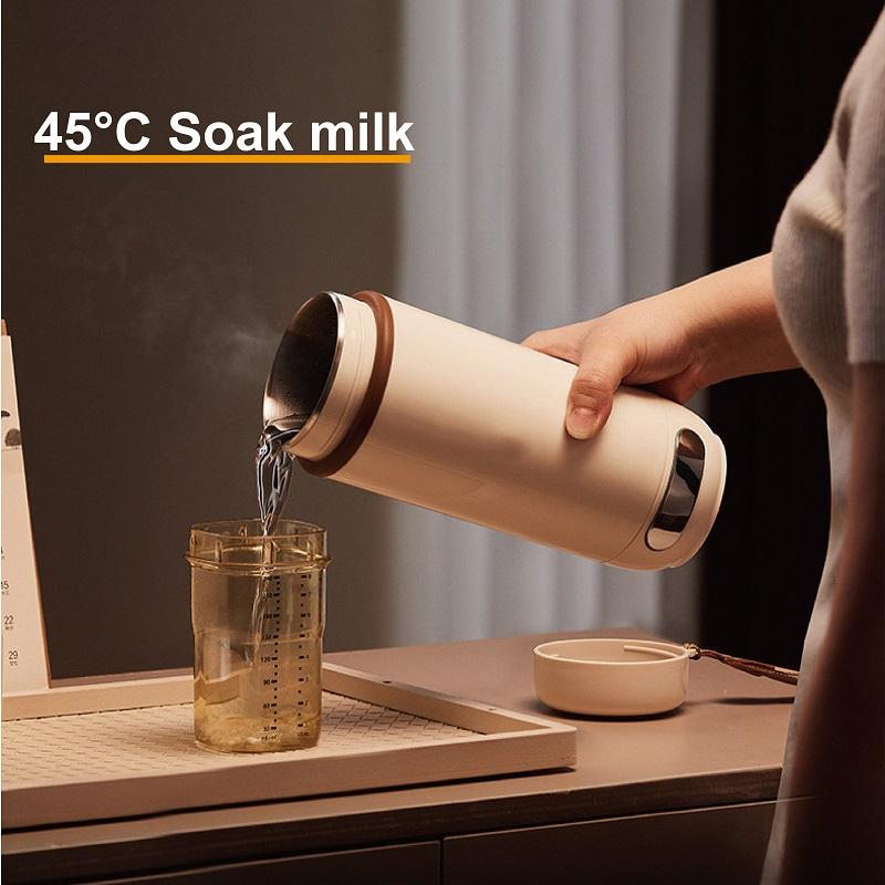 Xiaomi 400W Electric Water Cup Portable Temperature Control Electric Kettle 304 Stainless Steel Thermos Cup Travel Hot Water Cup 600ml
