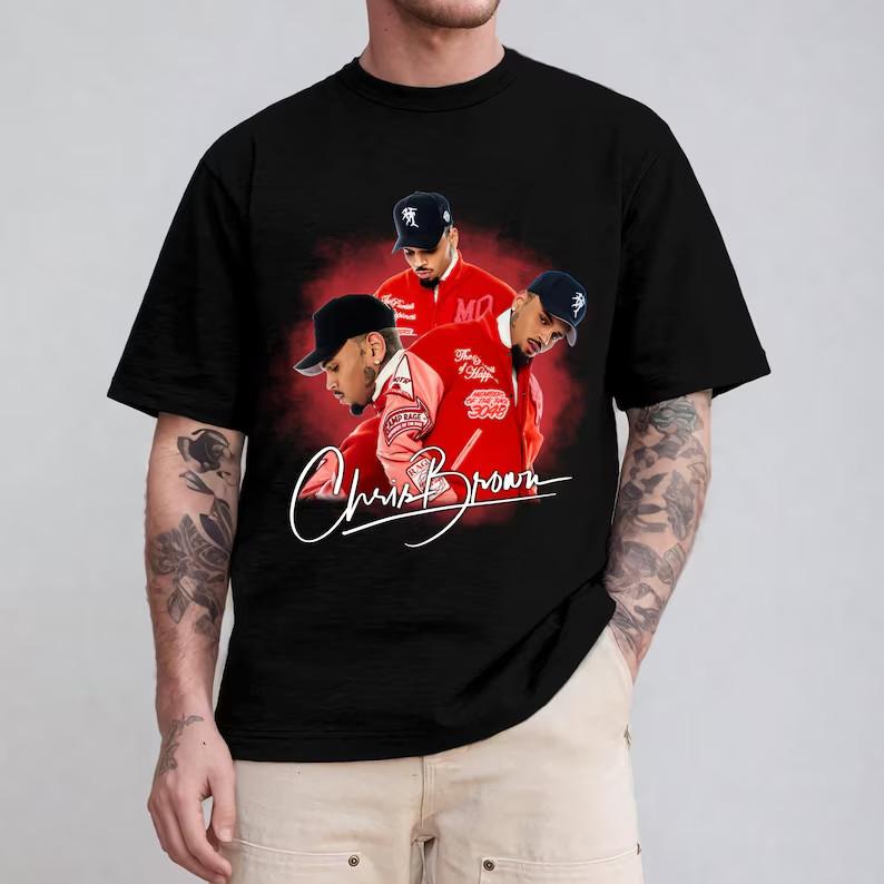 Chris Brown T-Shirt, Hip Hop R&B Fan Shirt, Chris Brown Fan T-Shirt, Chris Brown Unisex T-Shirt XXL