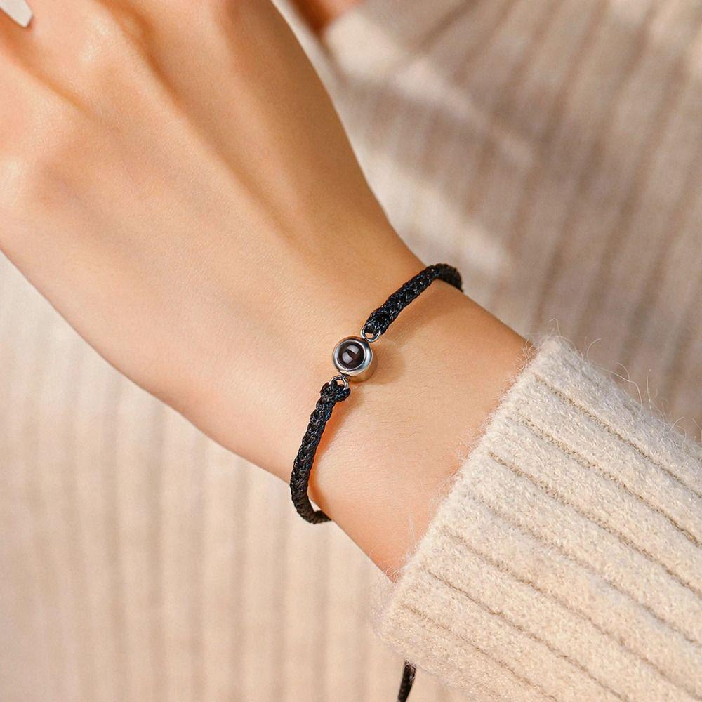 I Love You Projection Bracelet Stainless Steel Bangle Couple Bracelet Valentine’s Day
