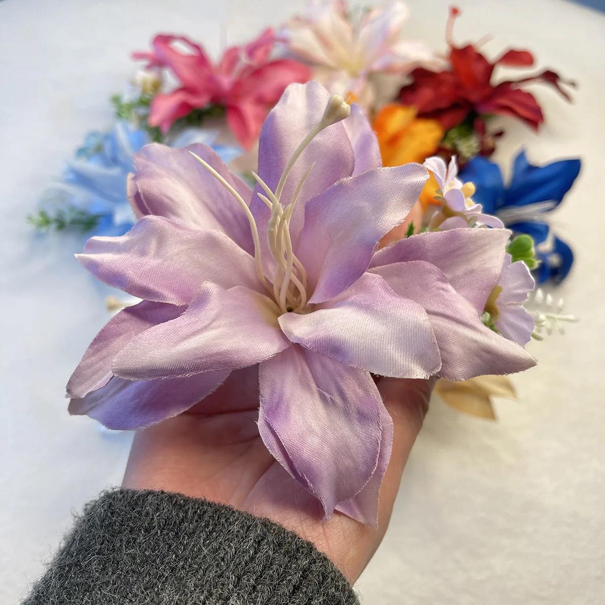 

Богемные Большие Цветочные Заколки для Волос для Женщин Ретро Элегантные Искусственные Цветы Боковая Заколка для Волос Отпуск Пляжная Девушка Аксессуары для Волос