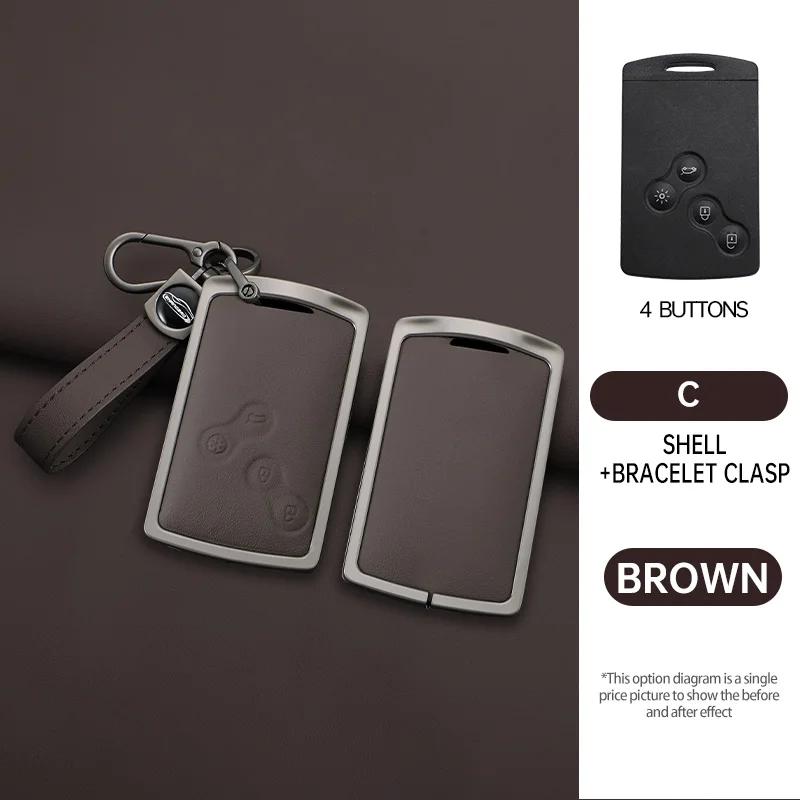 Interior Mouldings Car Key Case Cover For Renault Duster Captur Clio Logan Megane 1 2 3 Koleos Scenic Renault GT Zinc Alloy Keyc