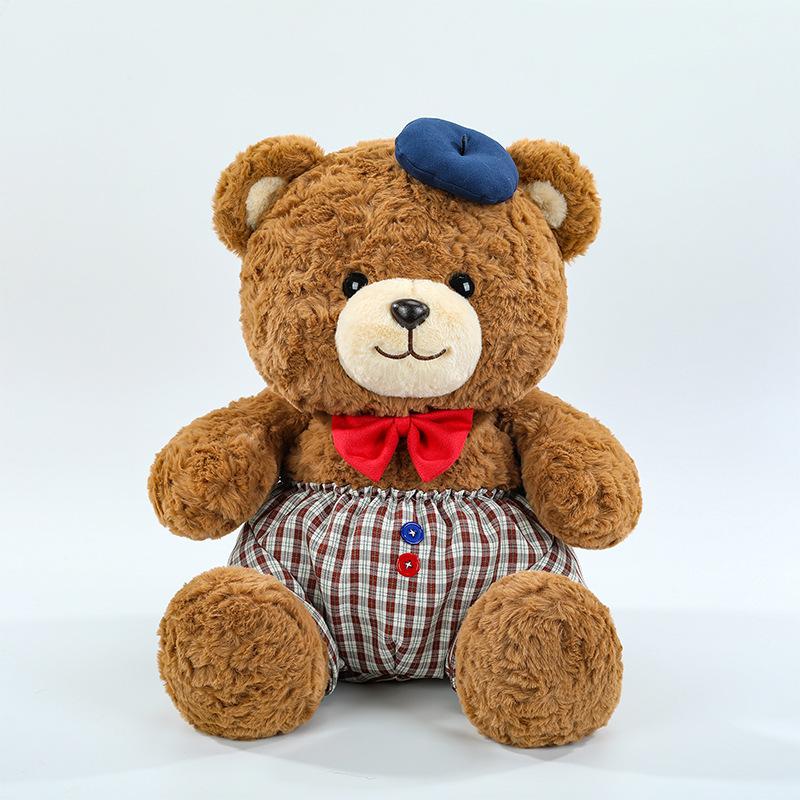Aorable Bow-tie Bear Baby Carrier Bear Plush Toy Small Bear Ornament Decorations 25cm