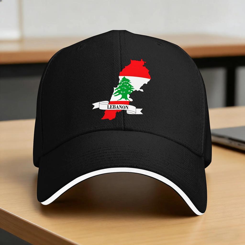 Lebanon Flag Map Sun Baseball Cap Spring Unisex Adult Smile With Love Print Trucker Hat Adjustable Running Hippie Baseball Caps
