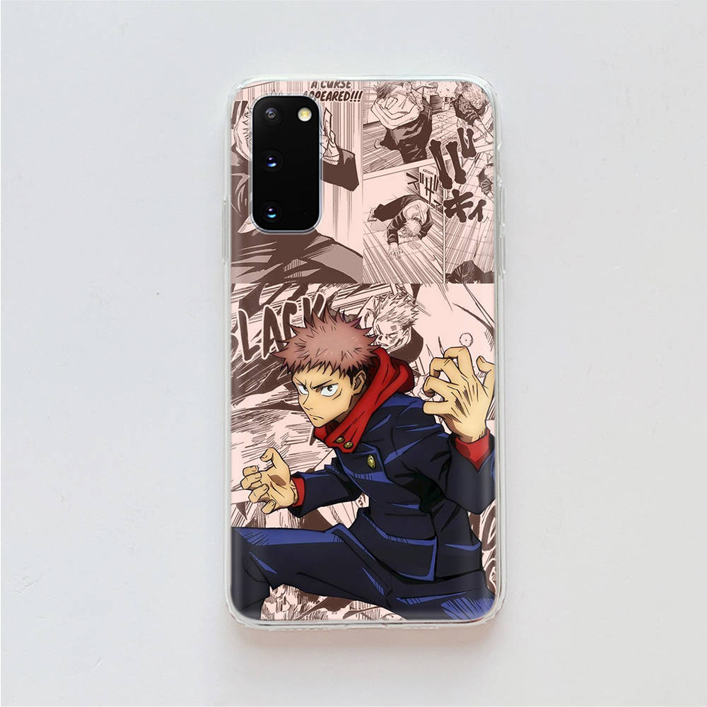 AD76 Jujutsu Kaisen Clear Case for Samsung A04 A14 A23 A34 A54 M23 M33 M52 M53 Realme 10 9 C30S C35 C55 VIVO Y02 Y21 Y33S Y51 X80 V25 Cover