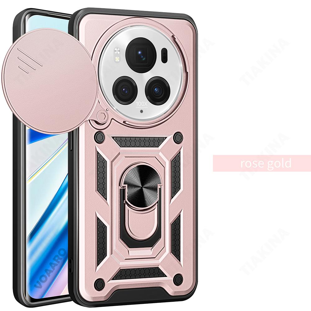Slide Lens Armor Funda for Honor Magic 6 Pro Case for Honor Magic 5 Lite 4G 6 Pro 5G X6A X5 Plus X9A 5G Case Magnetic Stand Capa