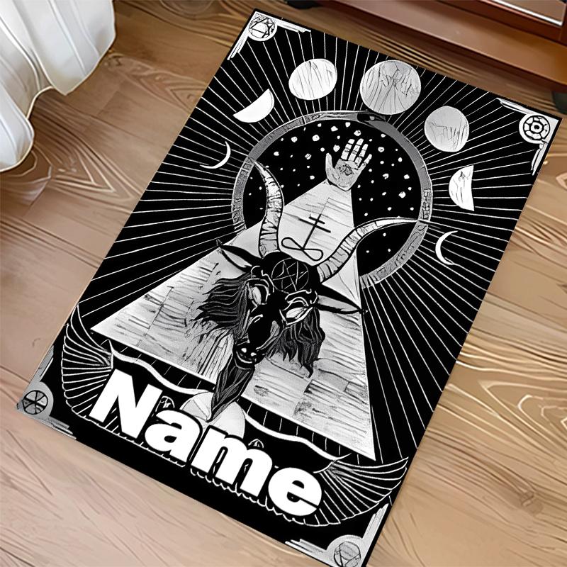 Custom Personalization Baphomet Print Area Rug - Soft, Washable Non-Slip Indoor Mat,Living Room,Home&Office Decorative Rug