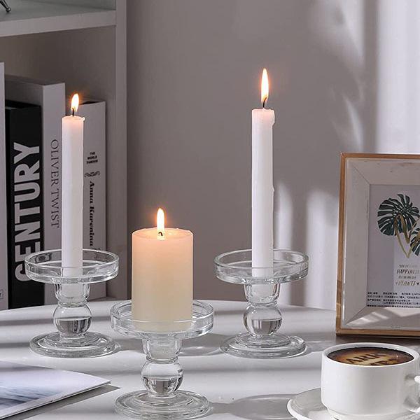 Nordic Retro Glass Candlestick - Romantic Candlelight for Weddings, Restaurants, and Parties