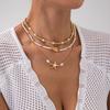 INS Style Reluster Pearl Necklace For Women Irregular Shell Starfish Pendant Collarbone Chain Girls Fashion Jewelry Neck Chain
