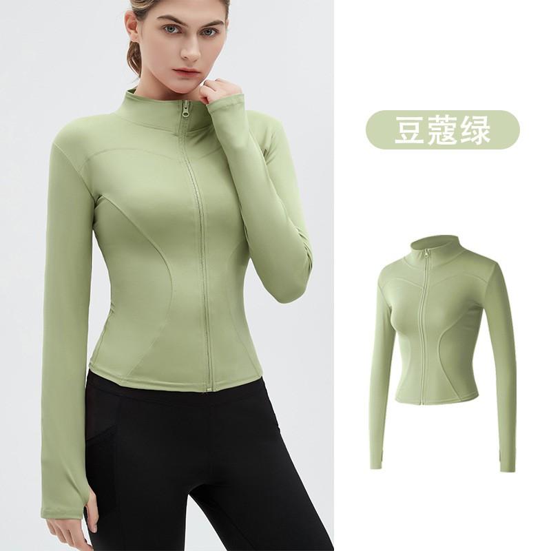 Womens Slim Fit Quick-Dry Yoga Jacket Long Sleeve Running Sport Top Tight Fitness Outerwear