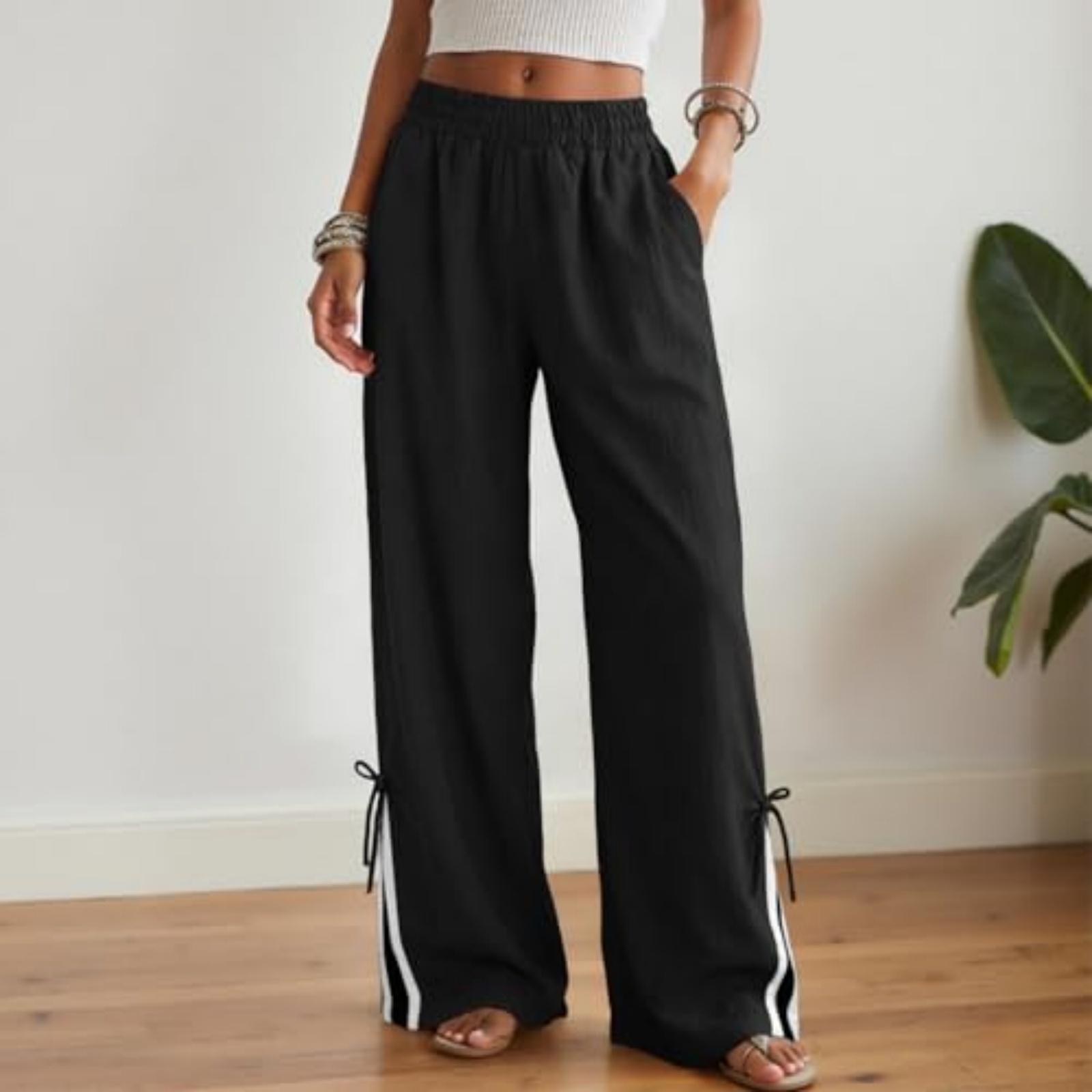 Women s Loose And Casual High-waisted Straight-leg Pants XXL