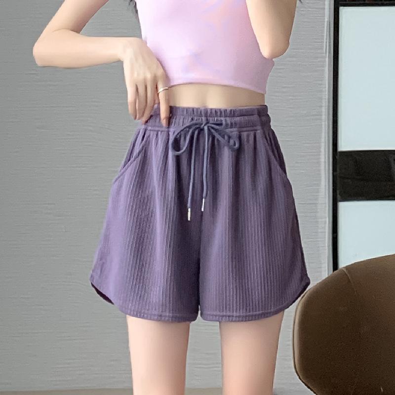 Rosa Sportshorts Damen Sommer Hochtailliert Kleiner Mann Laufen Weites Bein Lässige Hotpants