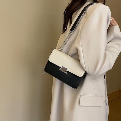 Moteriškas krepšys Vieno peties mados grandinės krepšys Mažas kvadratinis krepšys Crossbody Bag