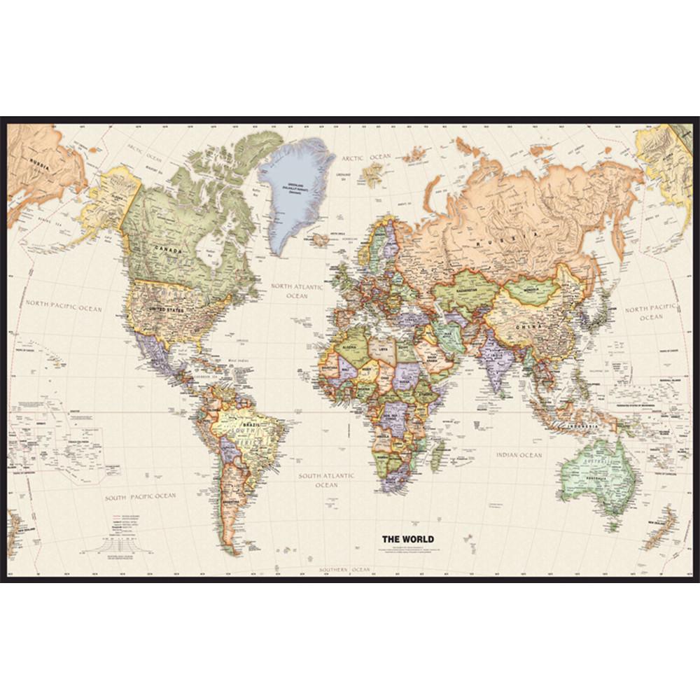 World Map,Polyester Wall Hanging,for Kids' Room,Living Room,Dorm Decor,Educational Decor,Wall Art,Travel Tools
