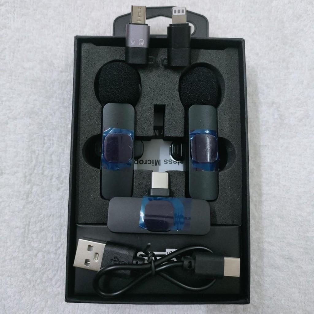 K9 Lavalier Wireless Microphone Duo for Mobile Streaming & Smart Noise Cancelling Audio Recording