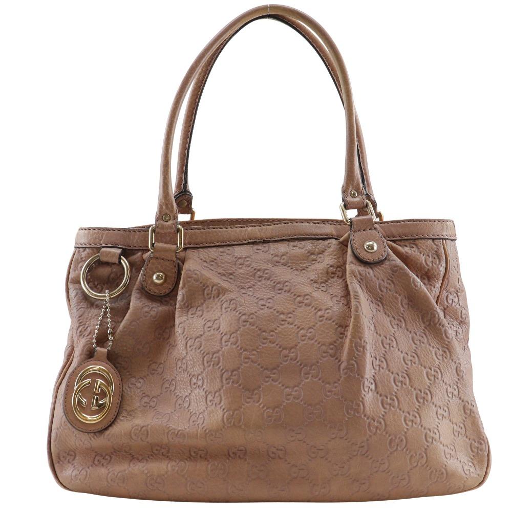 

GUCCI Sukey Tote Bag 296835 GG pink Sima leather Women Used